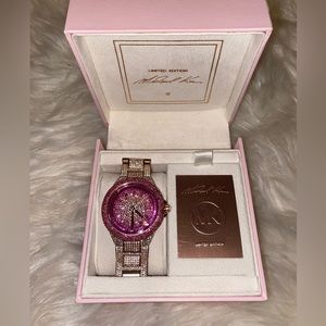 Michael Kors Limited Edition Camille Pink & White Crystal & Rose Gold-Tone Watch